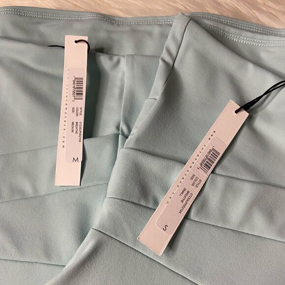 NWT Susana Monaco Strapless Pleated Tube Mini Dress in color Breathe - Picture 8 of 10